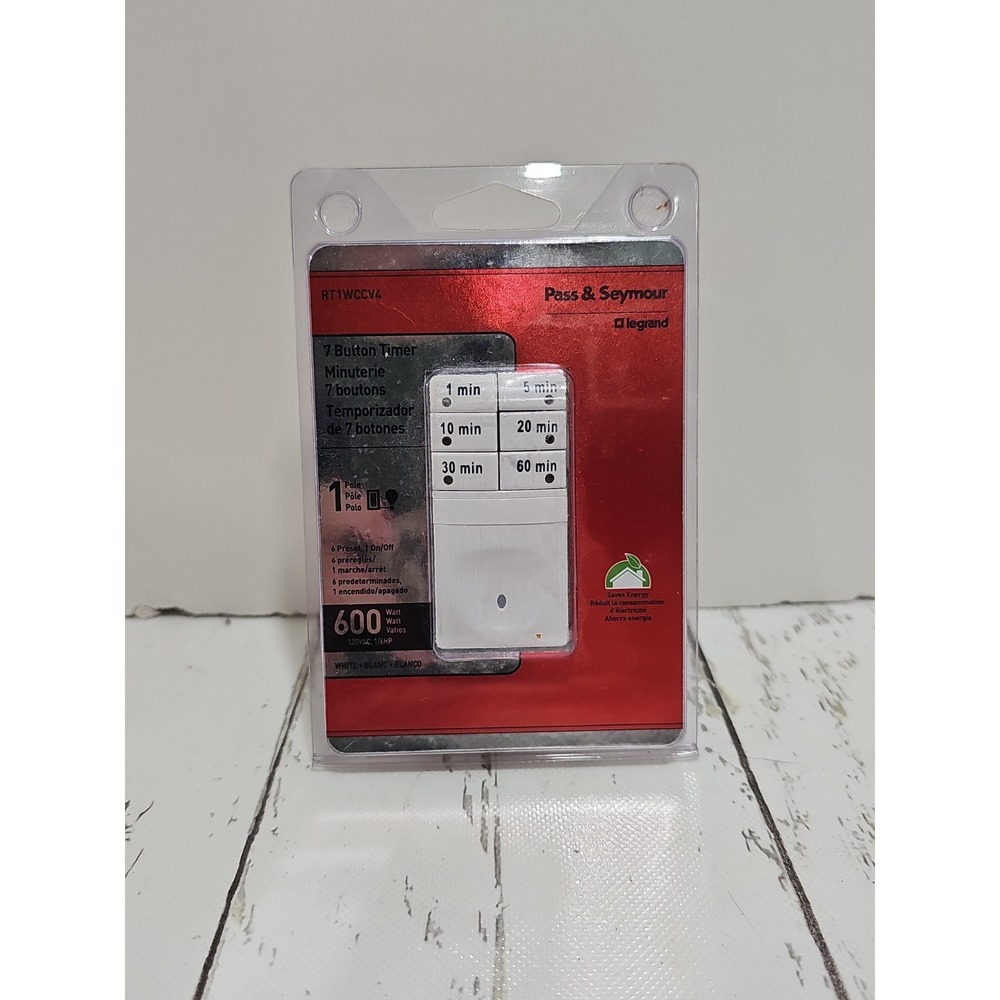Legrand Pass & Seymour 7 Button Timer Light Switch Light RT1WCCV4
